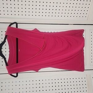 Soft Surroundings Size Small Sleeveless Deep V Neck Pink Crossover